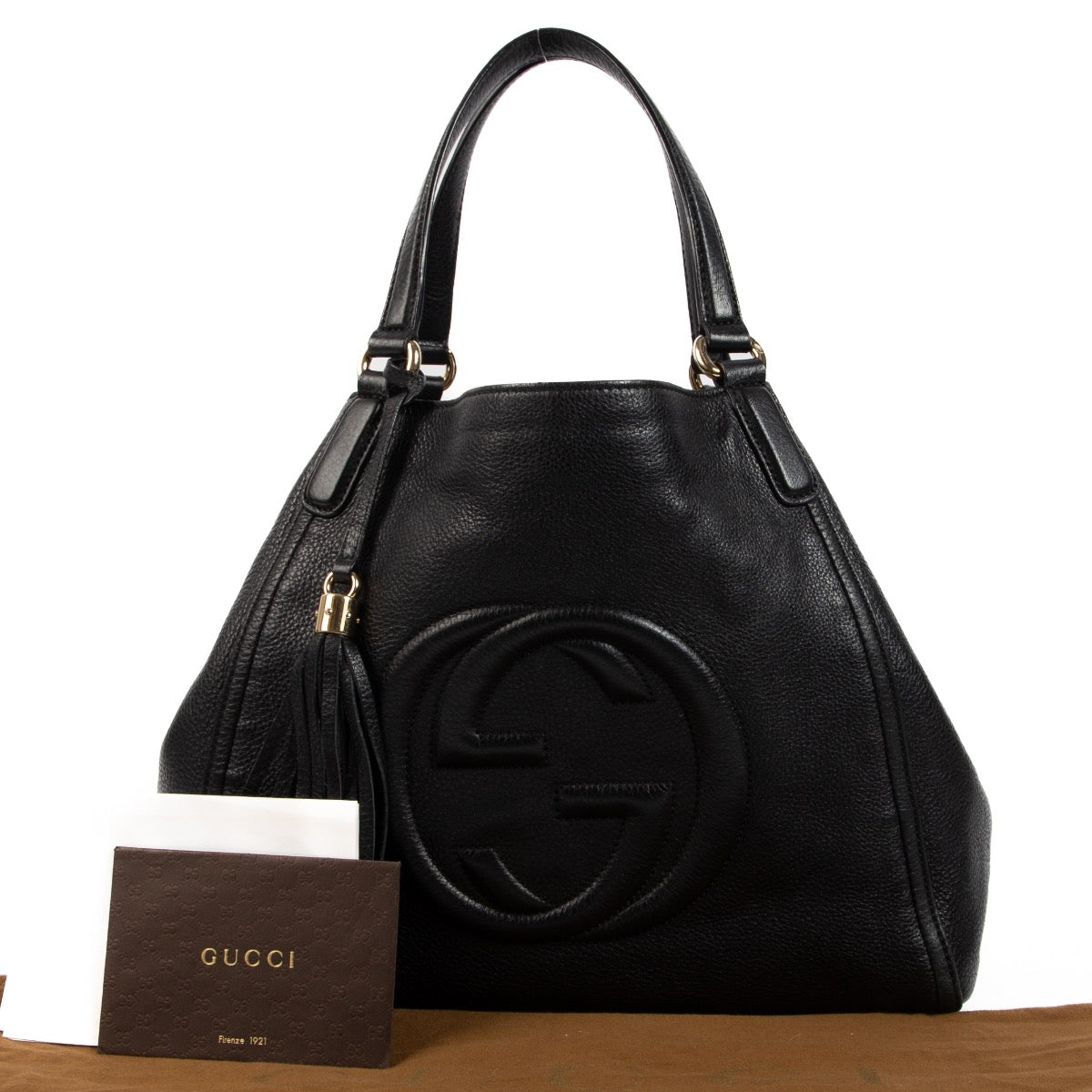 Shop 100% authentic second-hand Gucci Black Shopper Tote Shoulder Bag on Labellov.com