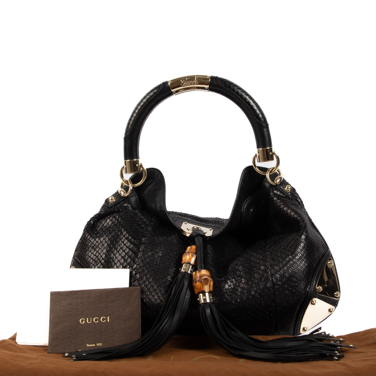 Shop 100% authentic second-hand Gucci Python Indy Shoulder Bag on Labellov.com
