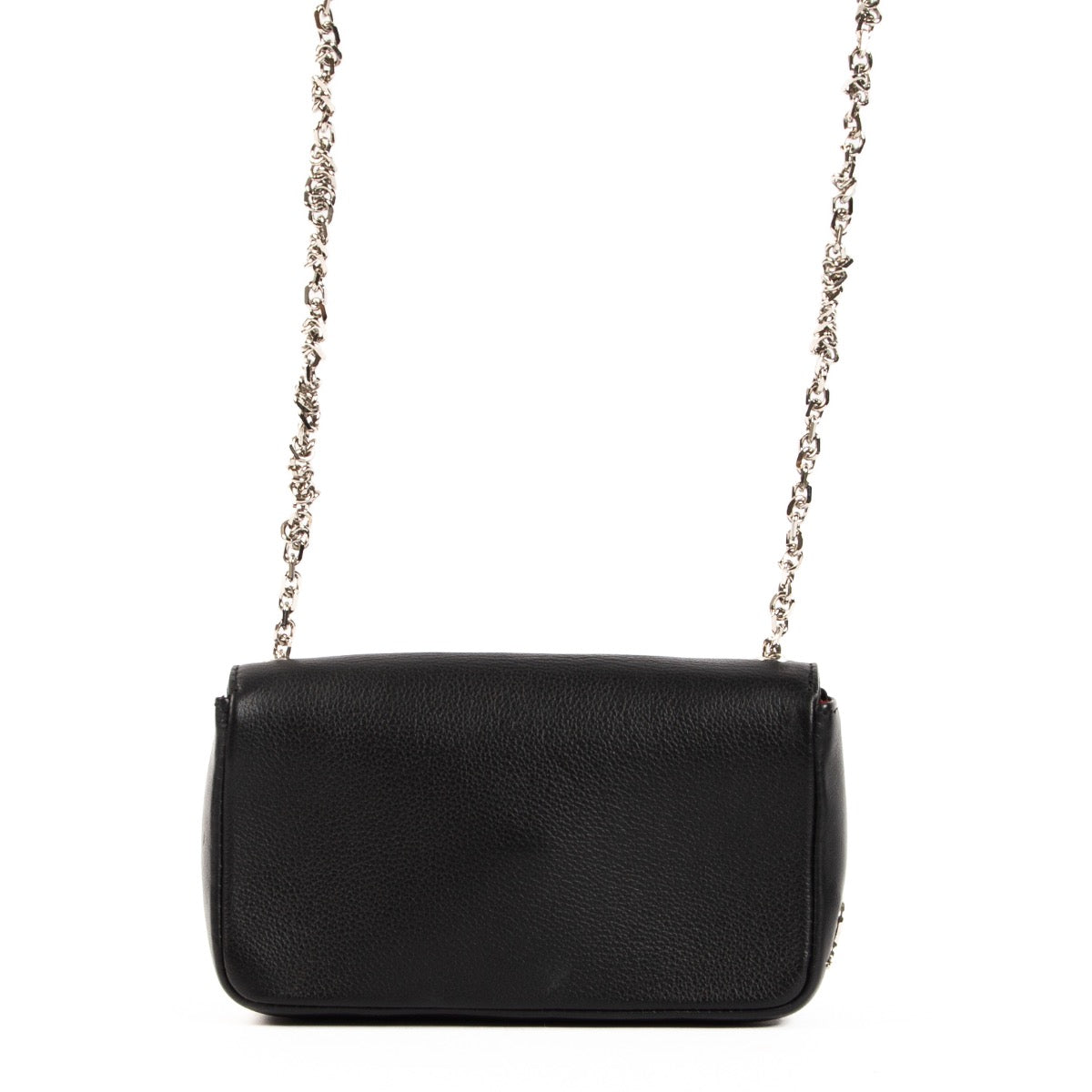 Christian Louboutin Black Leather Stud Small Shoulder Bag for the best price at Labellov secondhand luxury in Antwerp, Brussels, Knokke.