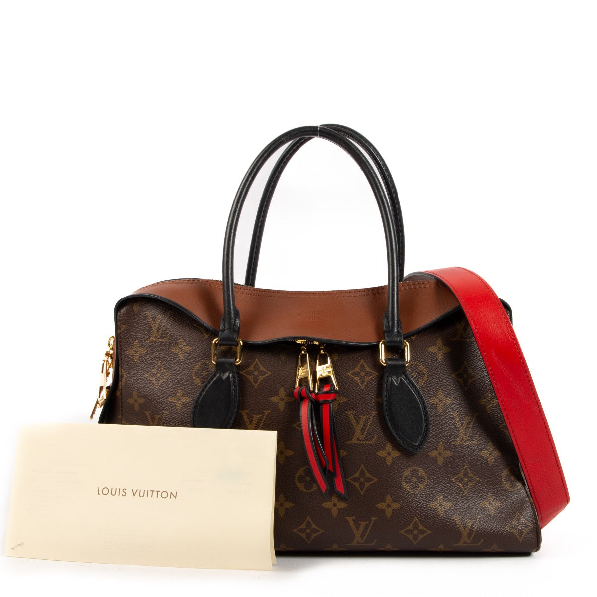 Shop safe online at Labellov in Antwerp, Brussels and Knokke this 100% authentic second hand Louis Vuitton Monogram Red Tuileries Shoulder bag