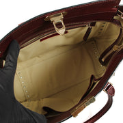 Shop 100% authentic second-hand Valentino Garavani Burgundy Rockstud Shopper Tote Bag on Labellov.com