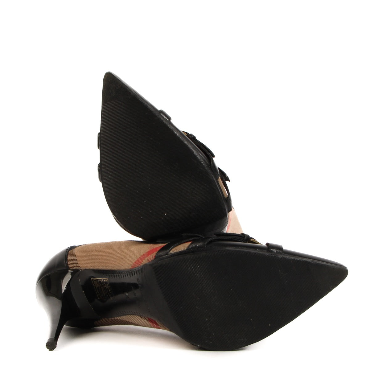 Shop 100% authentic second-hand Burberry Leather Check Heels on Labellov.com