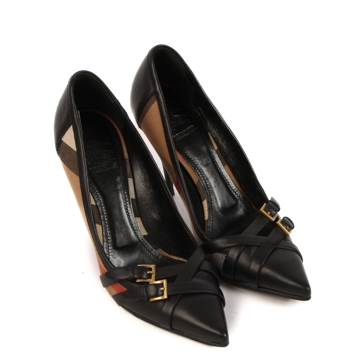 Shop 100% authentic second-hand Burberry Leather Check Heels on Labellov.com