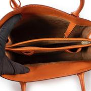 Buy and sell your authentic designer bags such as this Delvaux Orange Shoulder bag only online at Labellov secondhand luxury in Antwerp.