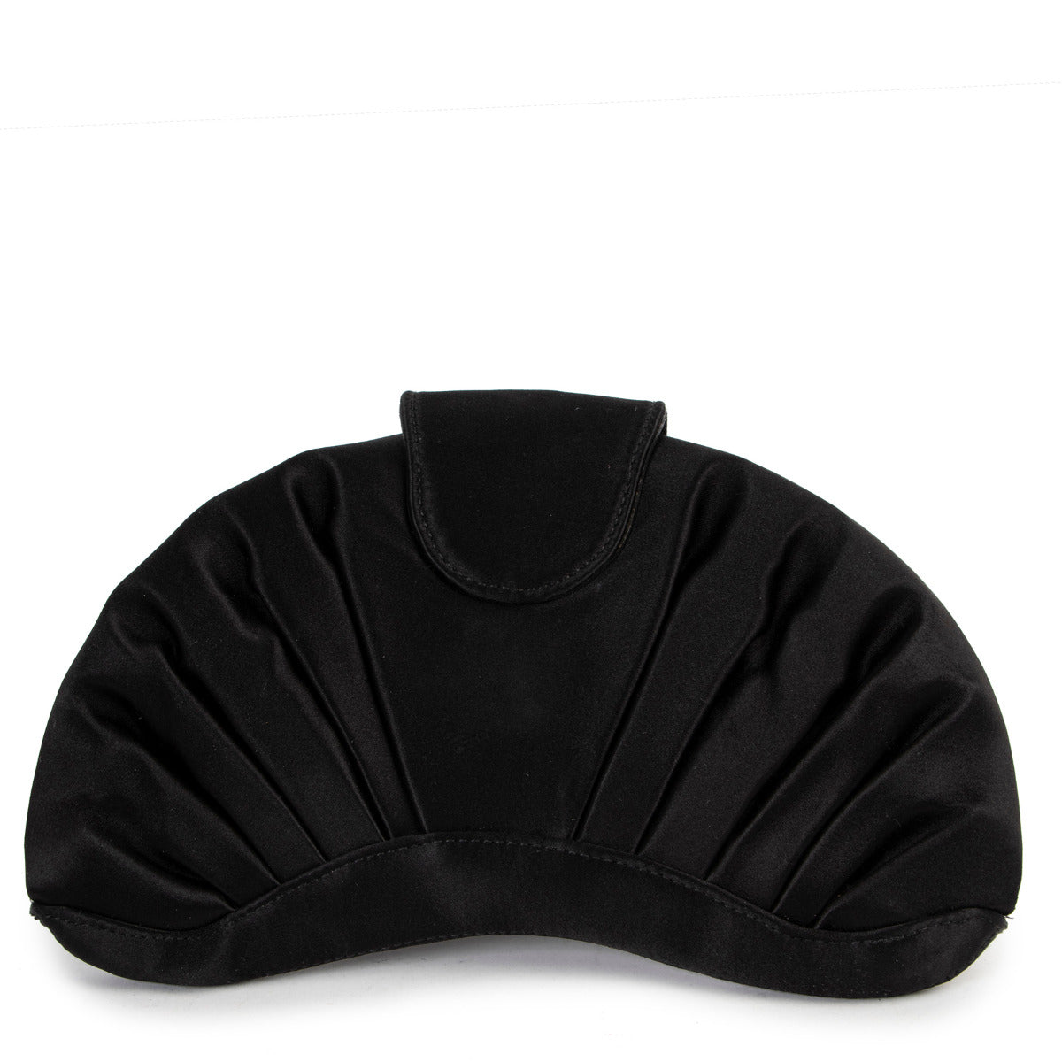 Alexander McQueen Black Satin Clutch