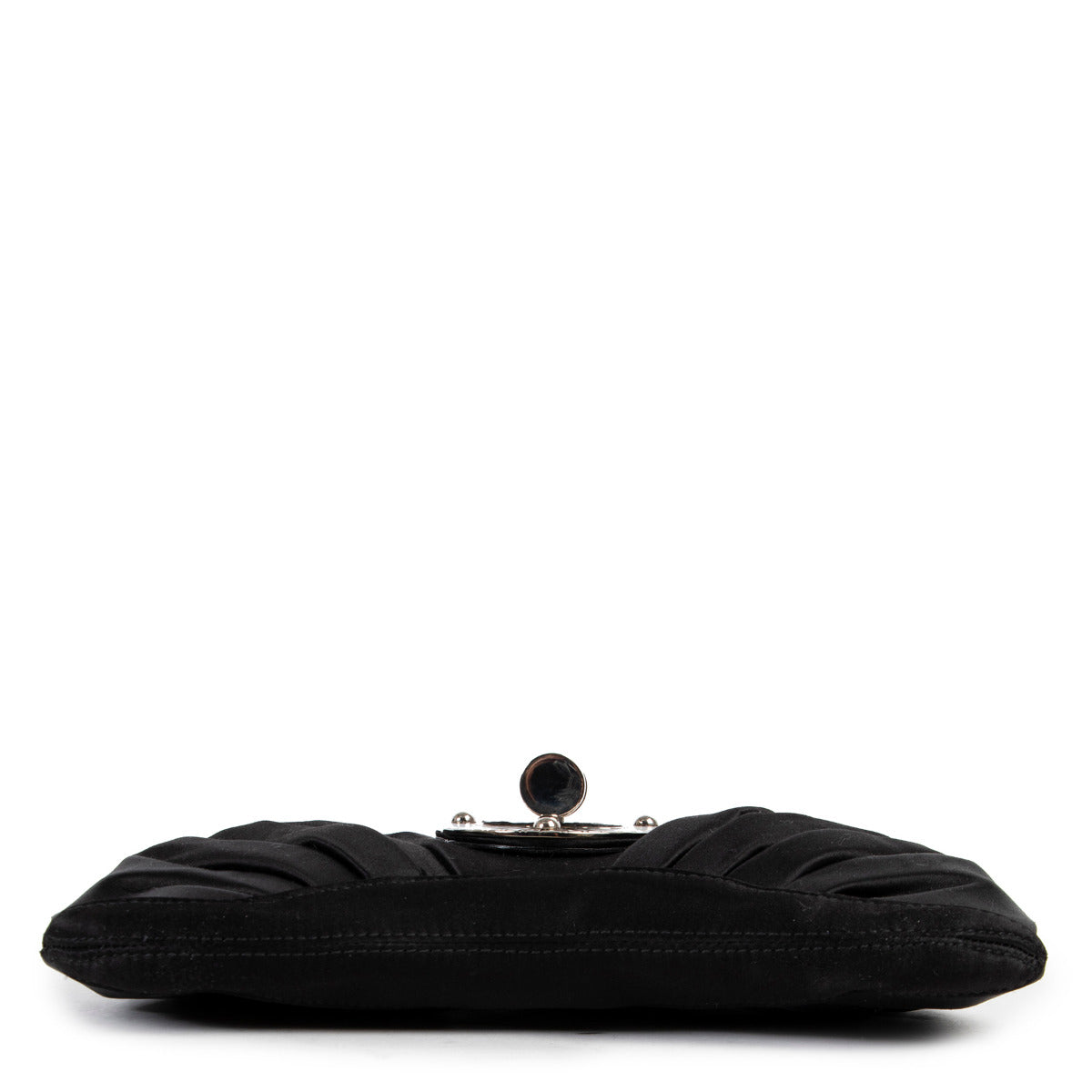 Alexander McQueen Black Satin Clutch