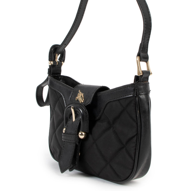 Buy online an authentic second hand Burberry black quilted mini shoulder bag in good condition at Labellov in Antwerp.