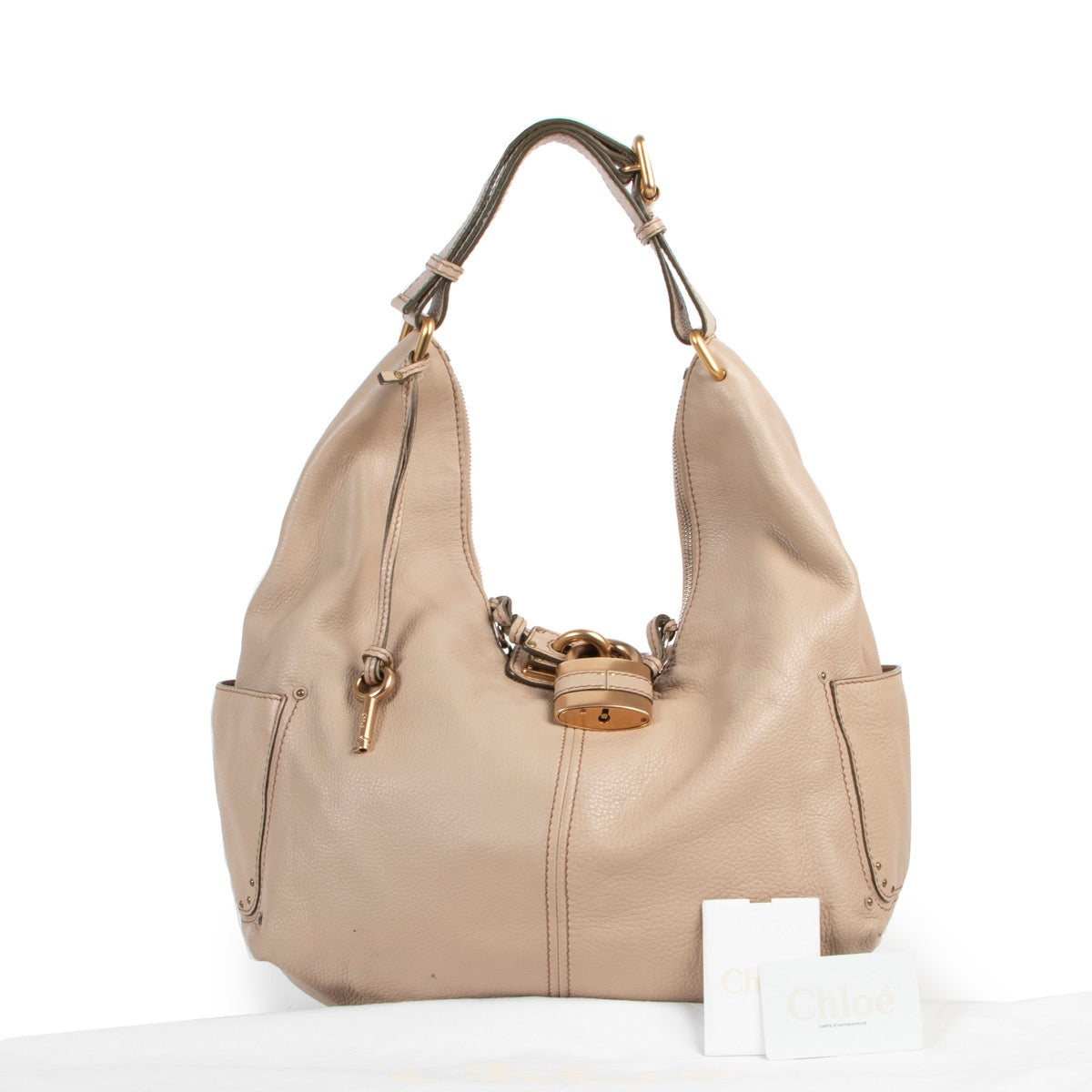 shop safe online Chloé Sand Paddington Hobo Shoulder Bag