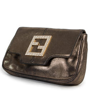 secondhand Fendi Gold Clutch 100% authentic . shop safe online authentic luxury brands.