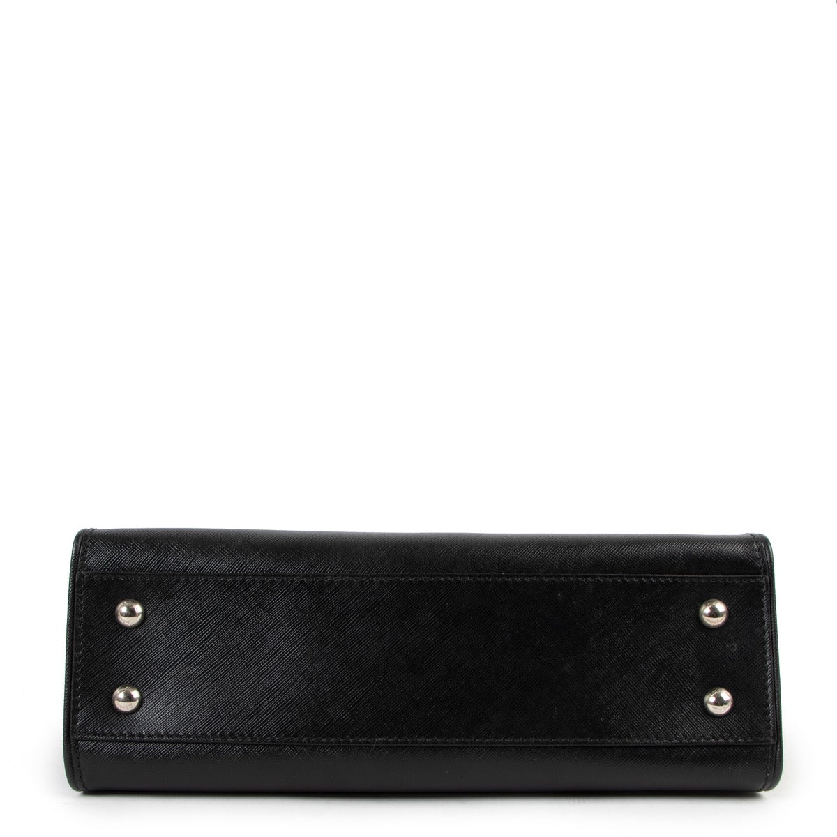 Salvatore Ferragamo Black Saffiano Gancini Shoulder Bag