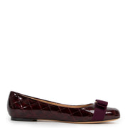 Salvatore Ferragamo Quilted Vernis Purple Flats - size 37 for the best price at Labellov secondhand luxury in Antwerp