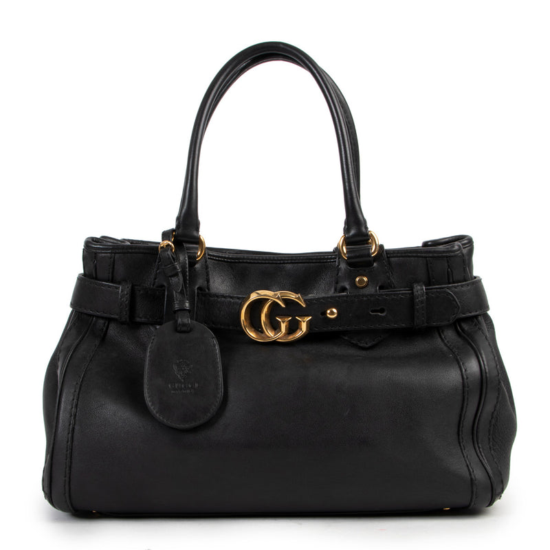 Gucci GG Black Running Large Satchel Bag