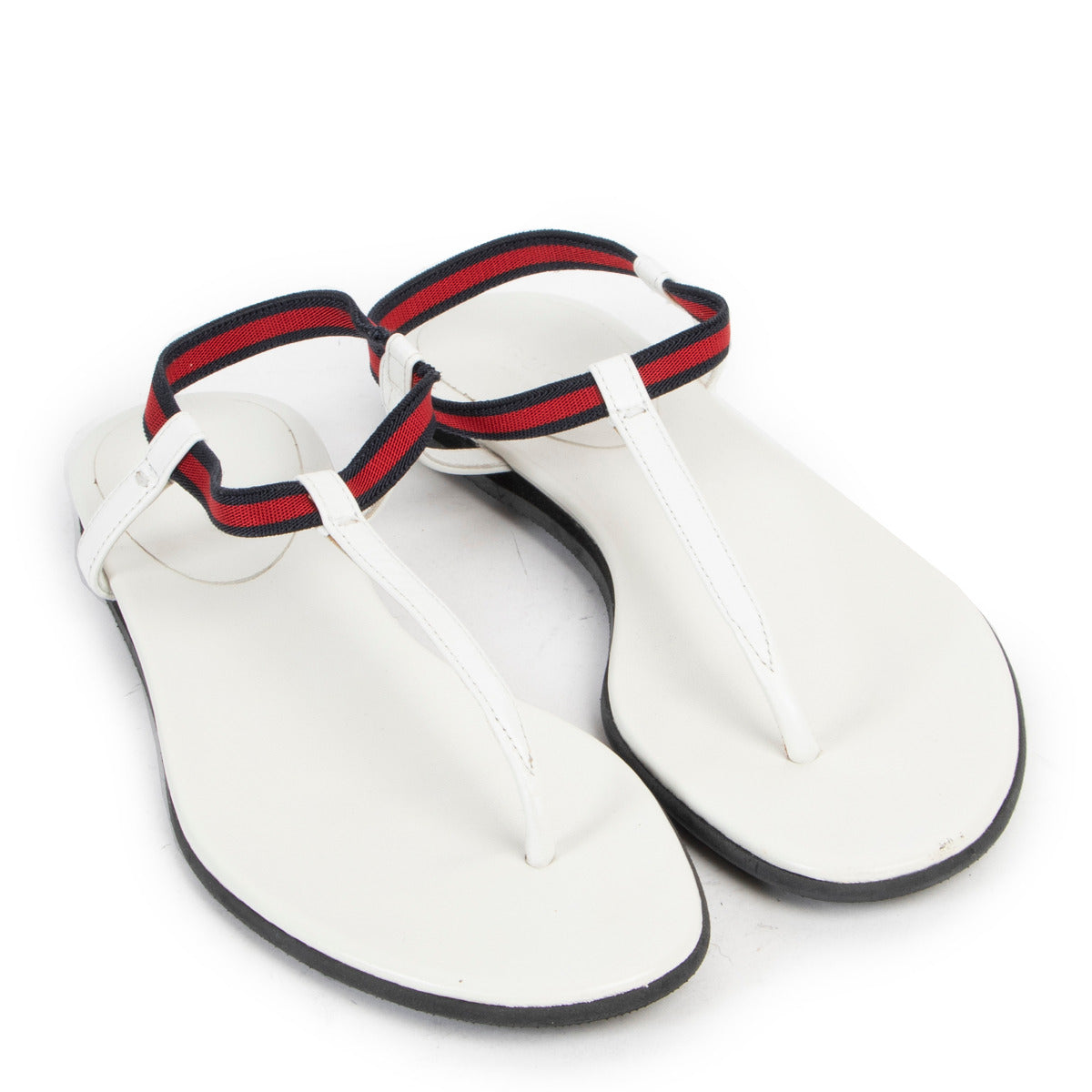 Gucci White Web Sandals - size 34 available at Labellov Luxury. Buy second hand vintage designer items