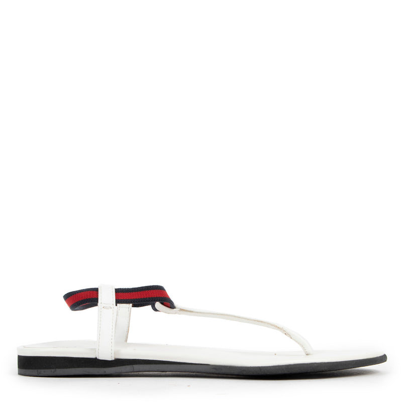 Gucci White Web Sandals - size 34 available at Labellov Luxury. Buy second hand vintage designer items