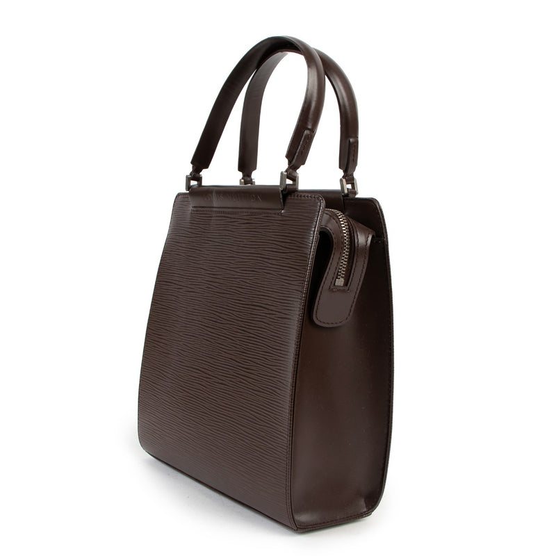 Louis Vuitton Moka Brown Figari Epi Leather Top Handle Bag