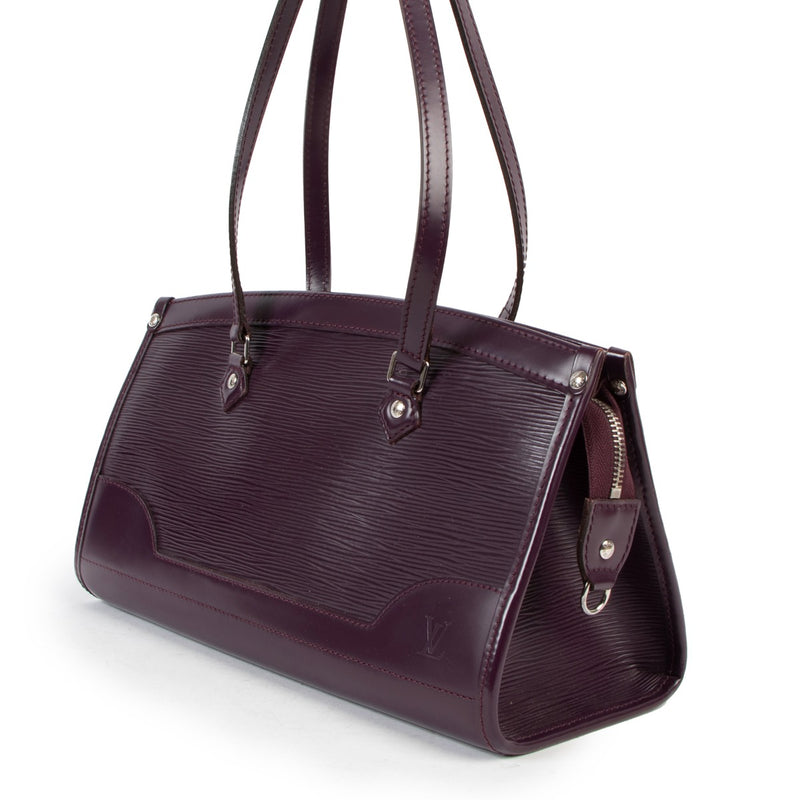 Louis Vuitton Cassis Purple Madeleine PM Epi Leather Shoulder Bag