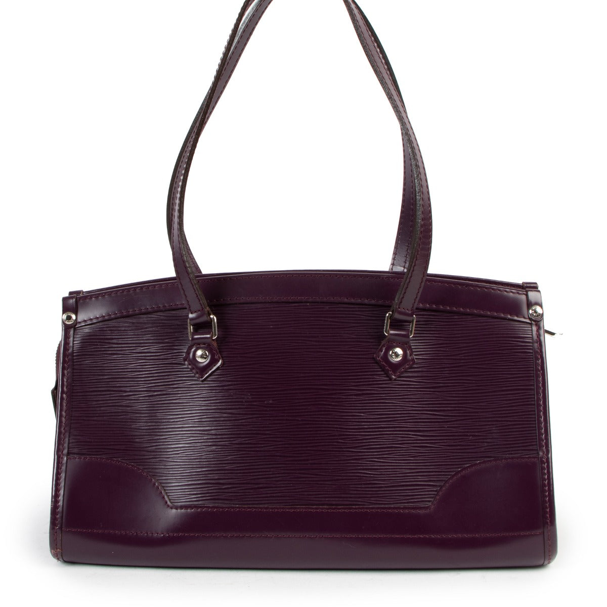 Louis Vuitton Cassis Purple Madeleine PM Epi Leather Shoulder Bag