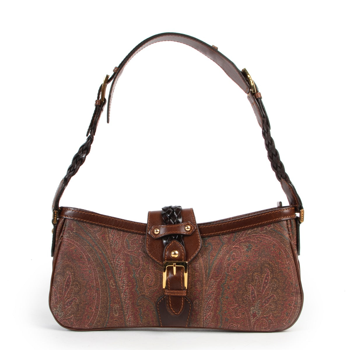 Shop safe online authentic second hand Etro Paisley Print Shoulder Bag In very good condition.
