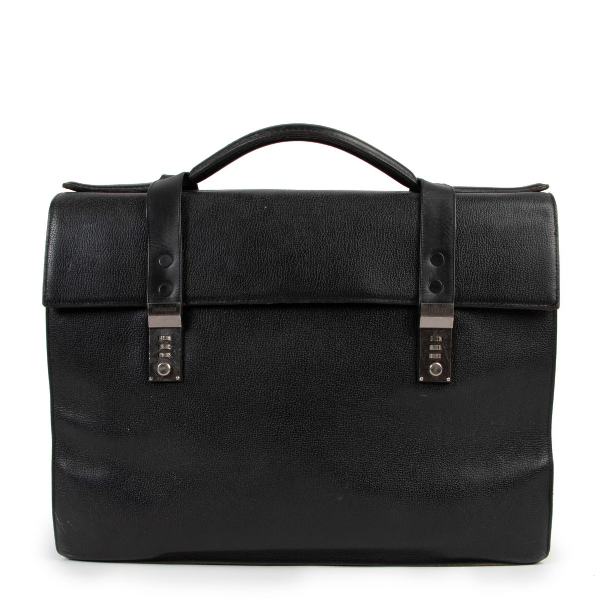 Buy authentic vintage designer Delvaux Slekely 1992 Black Large Briefcase at Labellov.