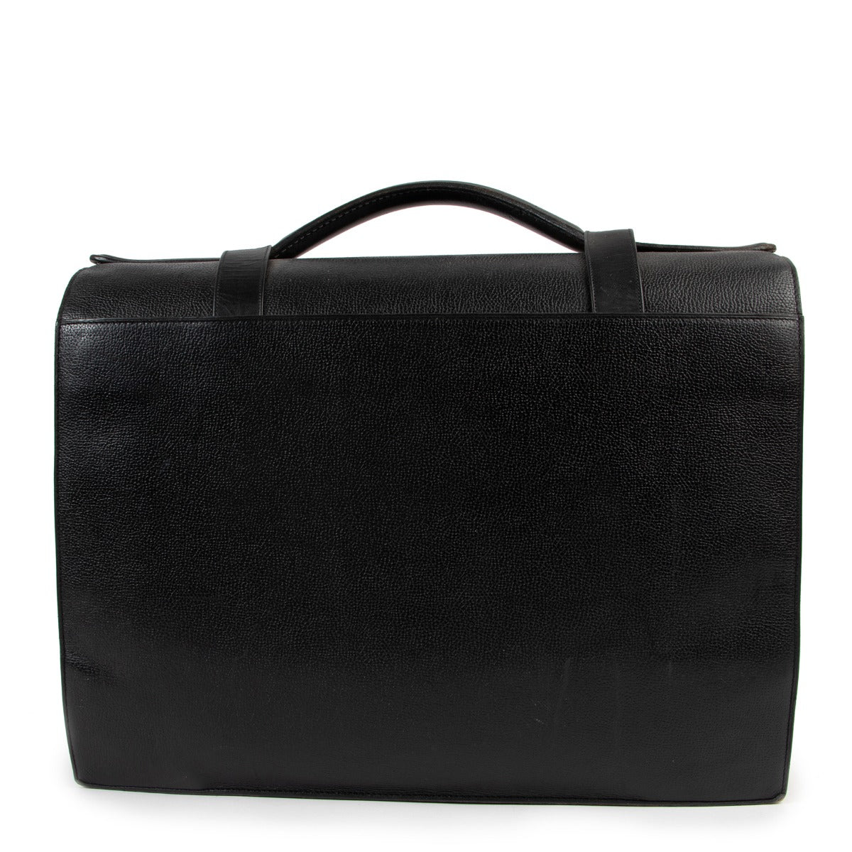 Buy authentic vintage designer Delvaux Slekely 1992 Black Large Briefcase at Labellov.