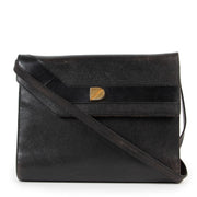 Shop second hand designer luxury Delvaux Vintage Black Leather Crossbody Bag at Labellov.