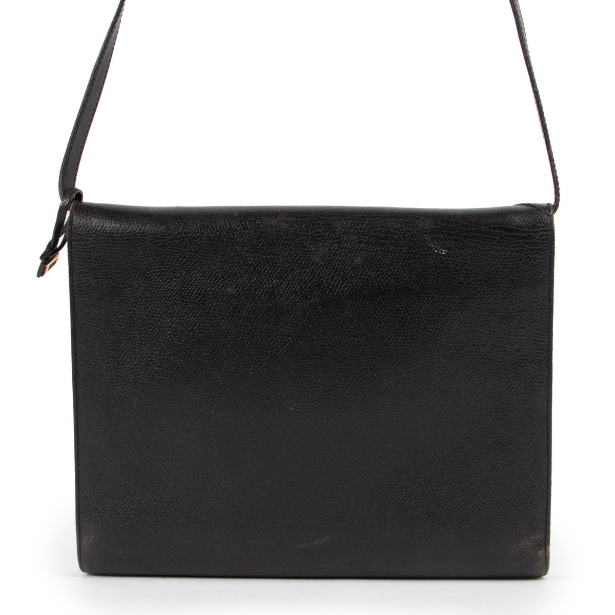 Shop second hand designer luxury Delvaux Vintage Black Leather Crossbody Bag at Labellov.