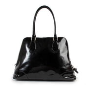 Shop second hand designer vintage high-end fashion Prada BL0267 Spazzolato Logo Black Patent Leather Tote Bag at Labellov.