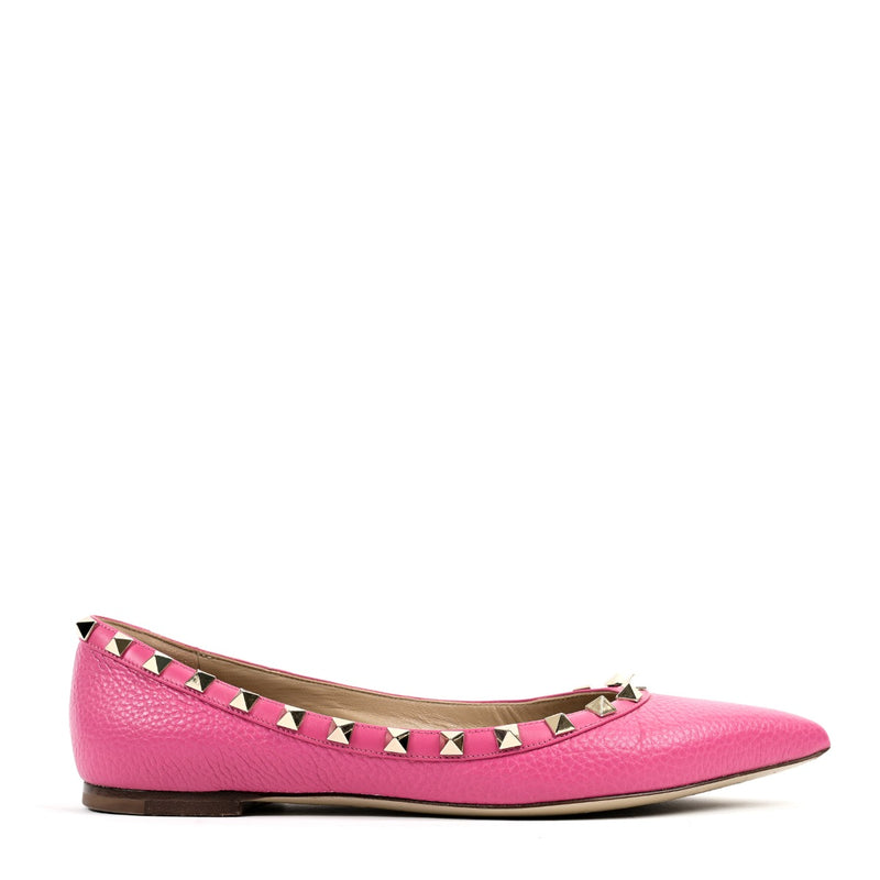 Valentino Garavani Pink Rockstud Ballet Flats