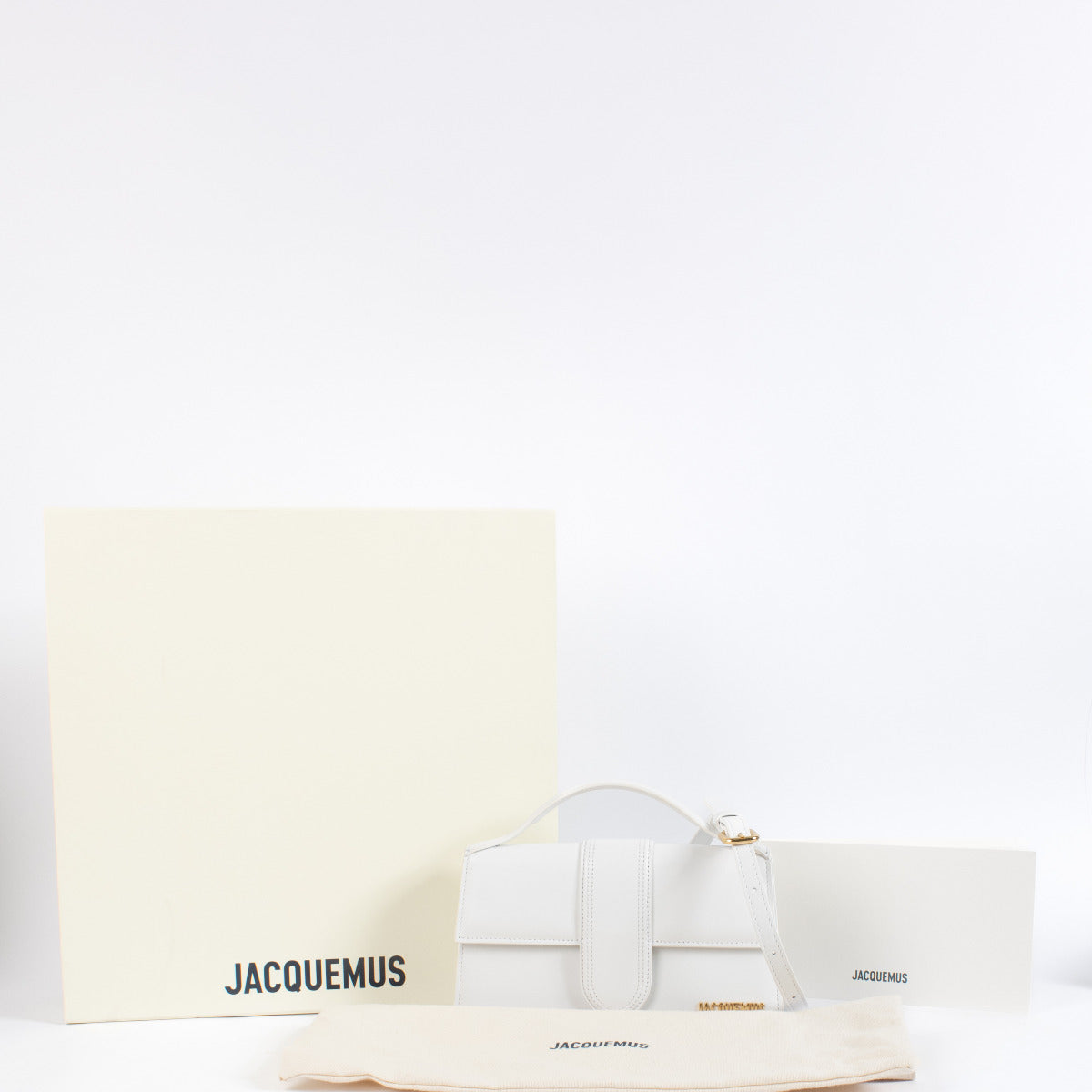 Jacquemus White Large Bambino Top Handle