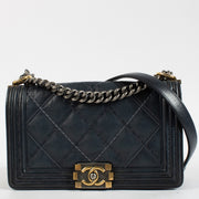 Shop 100% authentic secondhand Chanel Blue Boy Medium Stitch Crossbody on Labellov.com