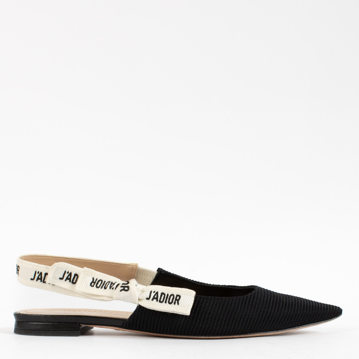 Shop 100% authentic secondhand Christian Dior Black J'Adior Slingback Ballerina - Size 39 1/2 on Labellov.com