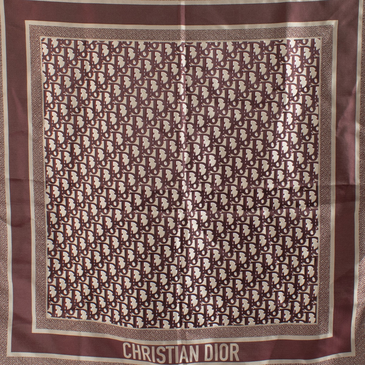 Shop 100% authentic secondhand Christian Dior Oblique 70 Burgundy Scarf on Labellov.com