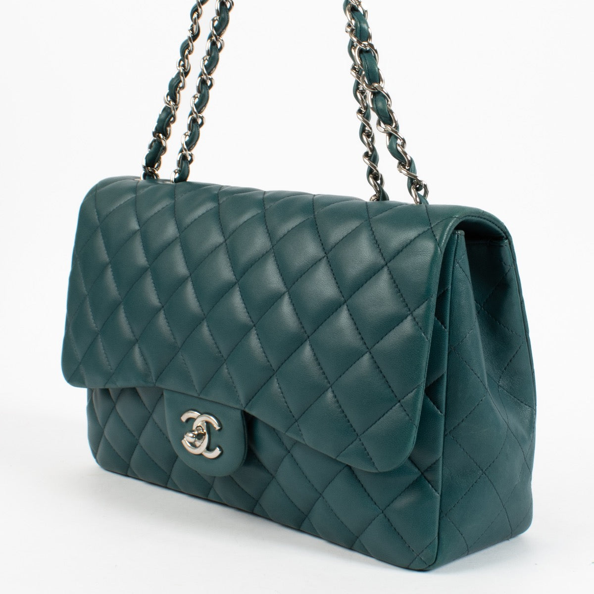 shop 100% authentic second hand Chanel Blue Large Classic Flap Bag on Labellov.com