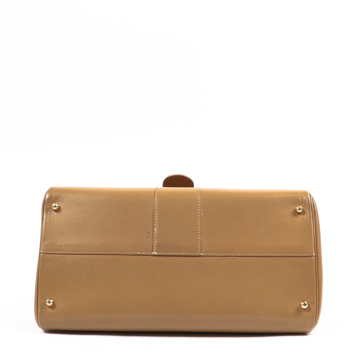 Buy an authentic second-hand Delvaux Beige Box Calf Brillant Top Handle Bag in very good condition at Labellov in Antwerp.