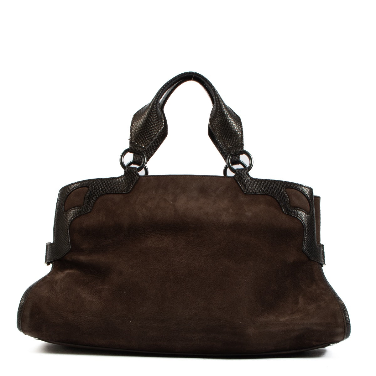 Shop safe online at Labellov in Antwerp, Brussels and Knokke this 100% authentic second hand Cartier Brown Suede Marcello Shoulder Bag