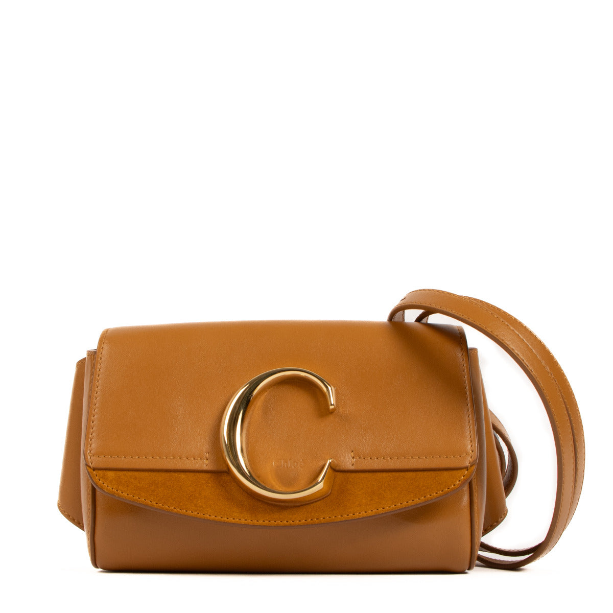 Chloé Camel C Belt Bag for the best price at Labellov secondhand luxury. Buy and sell your preloved and new designer bags for the best price.