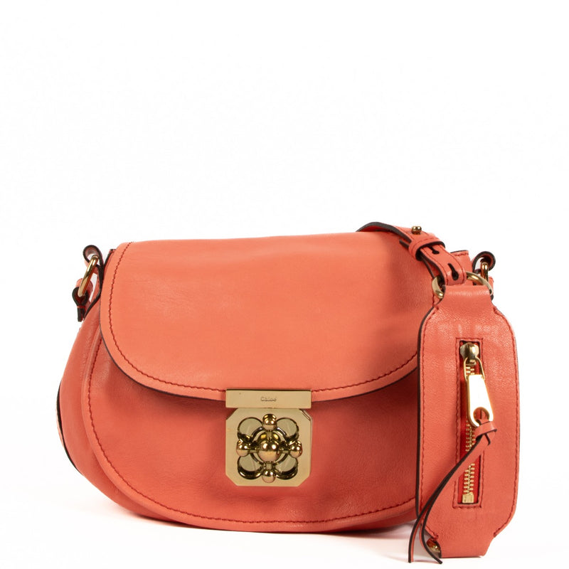 Chloé Coral Pink Leather Elsie Bag