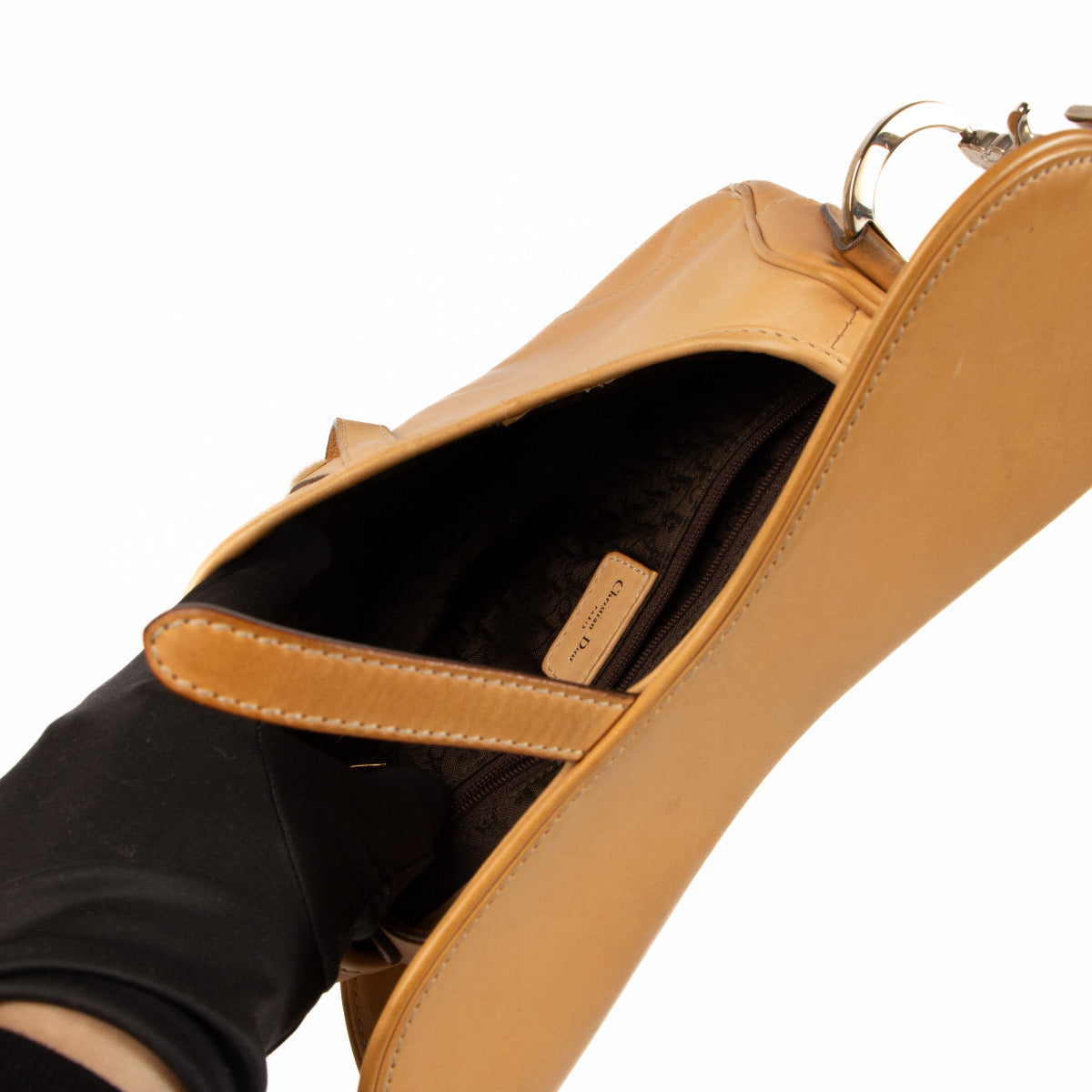 Sac Christian Dior Saddle en Cuir Naturel