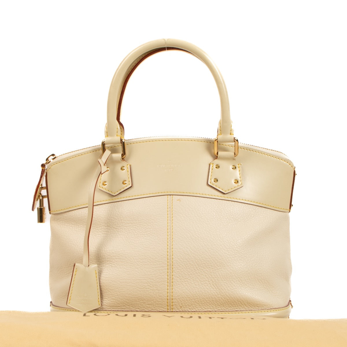 Shop 100% authentic second-hand Louis Vuitton Cream Suhali Lockit Bag on Labellov.com