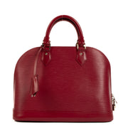 Shop safe online at Labellov in Antwerp, Brussels and Knokke this 100% authentic second hand Louis Vuitton Fuchsia Epi Leather Alma PM