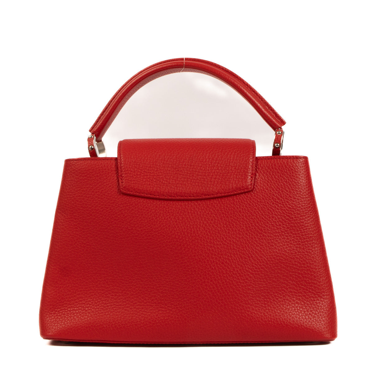 Louis Vuitton Rubis Red Taurillon Capucines MM