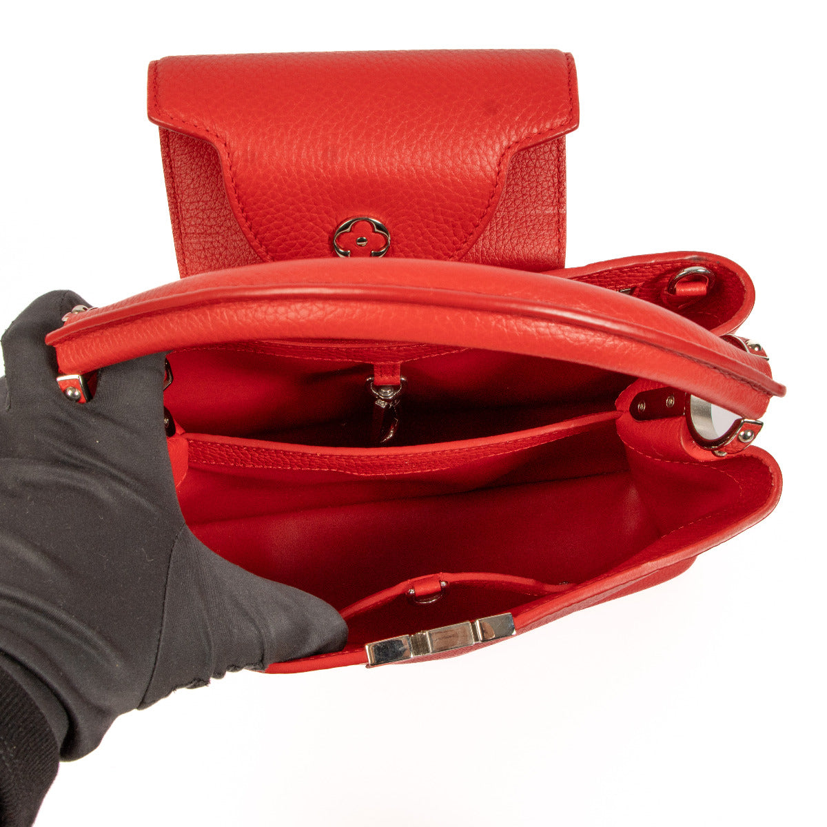 Louis Vuitton Rubis Red Taurillon Capucines MM