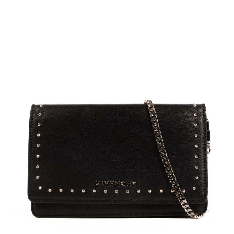 shop 100% authentic second hand Givenchy Black Studded Pandora Wallet On Chain on Labellov.com