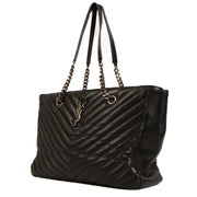 Shop 100% authentic second-hand Saint Laurent Black Matelasse Shopping Tote Bag on Labellov.com