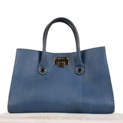 Shop 100% authentic second-hand Jimmy Choo Blue Python Riley Tote Bag on Labellov.com