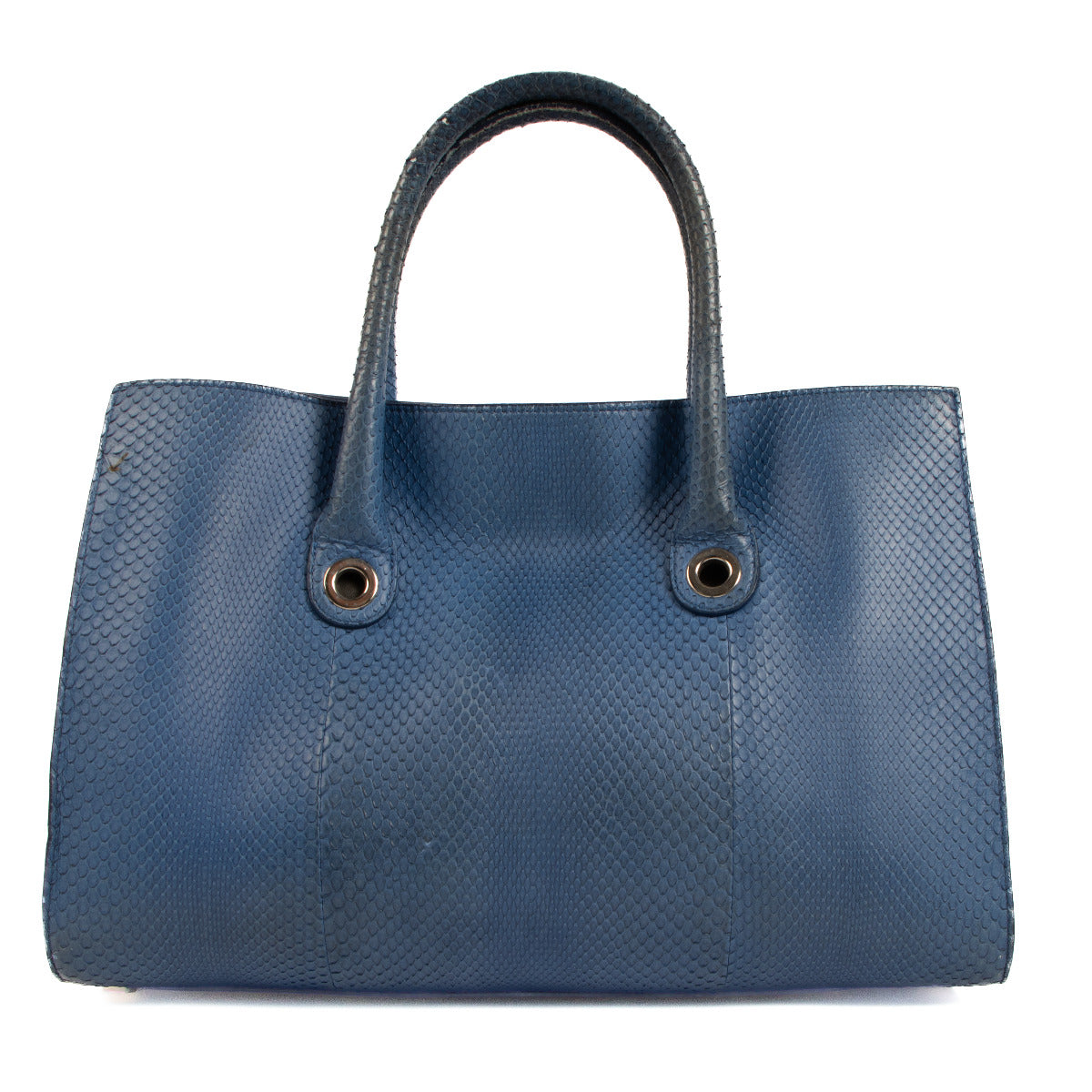 Shop 100% authentic second-hand Jimmy Choo Blue Python Riley Tote Bag on Labellov.com
