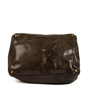 Shop 100% authentic second-hand Saint Laurent Brown Python Overseas Large Bucket Bag on Labellov.com