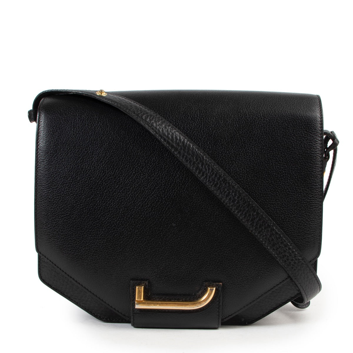 Shop safe online 100% authentic second hand Delvaux Black Vintage Shoulder Bag in very good condition at the right price at Labellov in Antwerp.