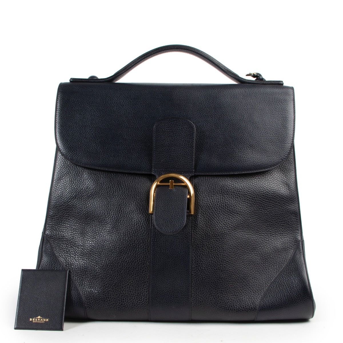 Shop safe online 100% authentic second hand Delvaux Dark Blue XL Brillant in very good condition at the right price at Labellov in Antwerp.