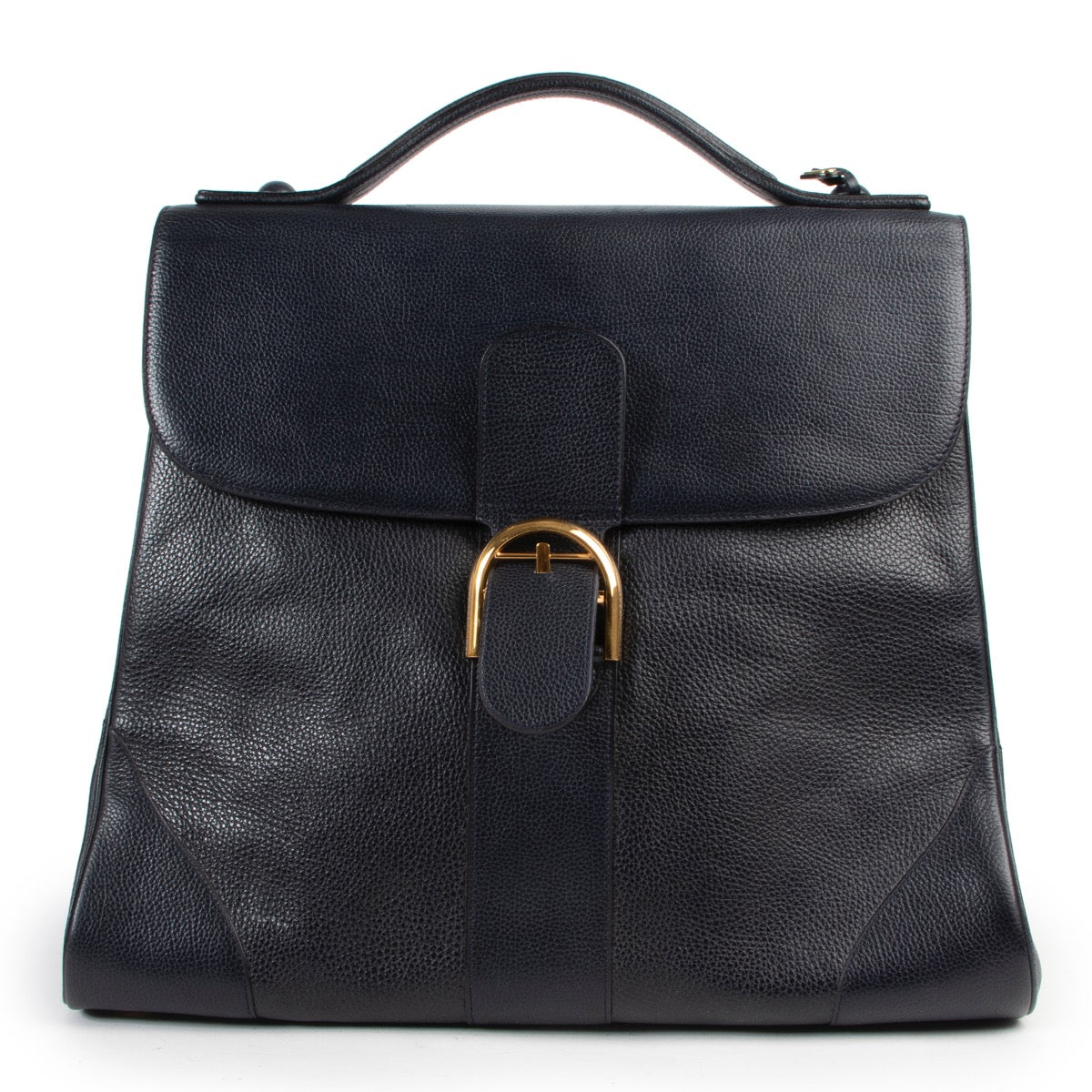 Shop safe online 100% authentic second hand Delvaux Dark Blue XL Brillant in very good condition at the right price at Labellov in Antwerp.